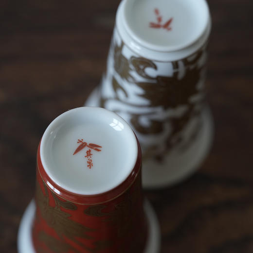 日本其泉描金对杯 X1497 商品图2