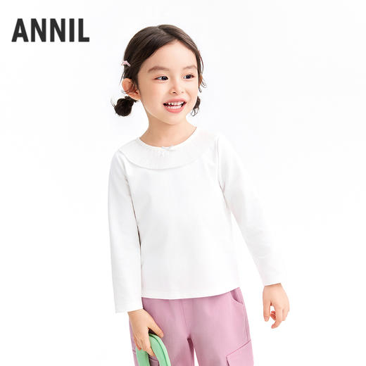 【实体店同款】女童翻领长袖上衣春季新款安奈儿童装XG611046 商品图0