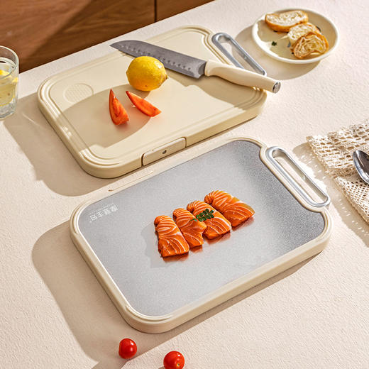 摩登主妇纯钛切菜板家用防霉抗菌食品级面板厨房专用刀板案板砧板 商品图1