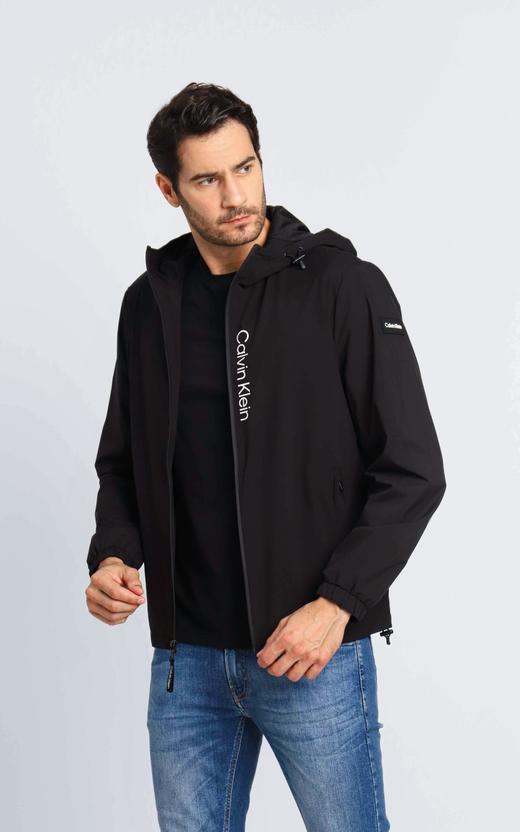 元单西K 黑色防泼水 连帽风衣外套 WT964 商品图0