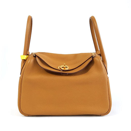 【95新】Hermes爱马仕饼干色金扣Lindy 26手提单肩包女士  240126JJ05 商品图0