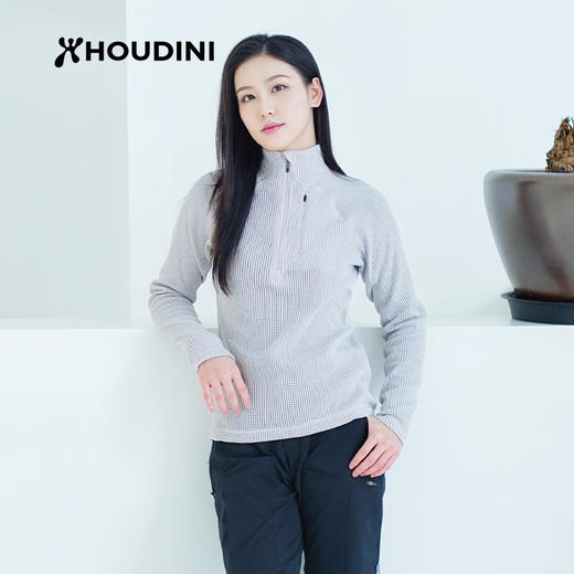 HOUDINI胡丁尼Pace Flow疾速女网眼透气立领抓绒衣外套 830046 商品图4