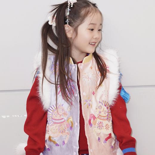 春节不打烊-新春拜年服-童装儿童中式马甲新款冬装男女童中式背心马夹盛世跃马中式马甲NY021890年衣 商品图1