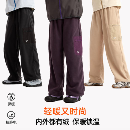 2026年冬季新款轻量摇粒绒阔腿裤 商品图0