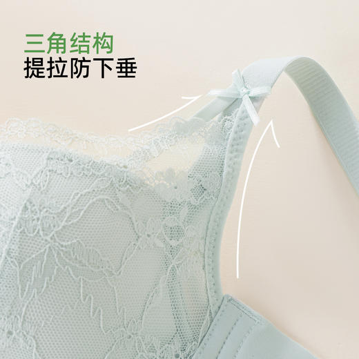 熳洁儿 洛可可蕾丝小胸聚拢文胸中薄杯莫代尔养护杯26261517 商品图5