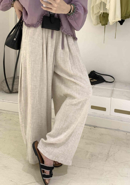 【轻奢推荐】天丝苎麻凉爽透气百搭阔腿裤0950 商品图1