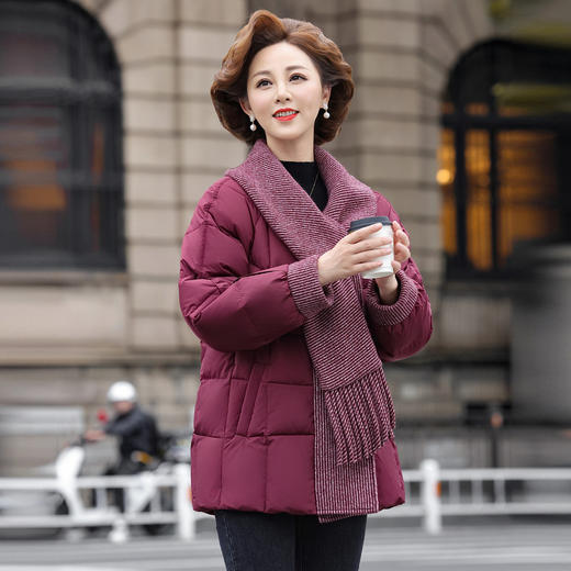 雀说妈妈冬装羽绒棉服贵夫人保暖外套秋冬季洋气棉袄女ALW9684 商品图2