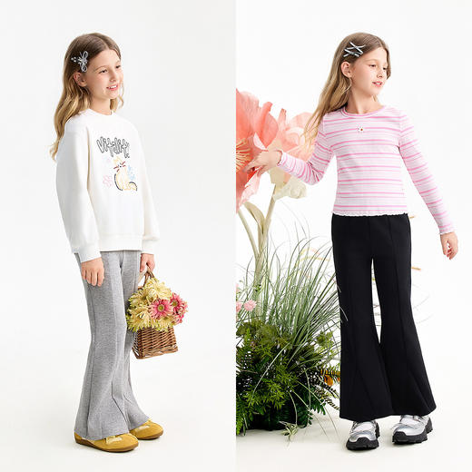 【实体店同款】女童全腰针织裤春季新款安奈儿童装AG616117 商品图3