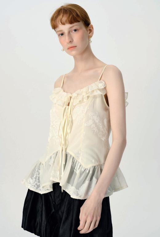 Renlisu 26SS 珍珠黑丝麻花苞短裤 商品图2