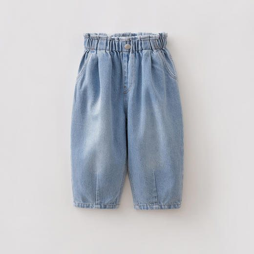 马克珍妮爱心满满女童纯棉牛仔萝卜裤2026年春装新款560096 商品图3