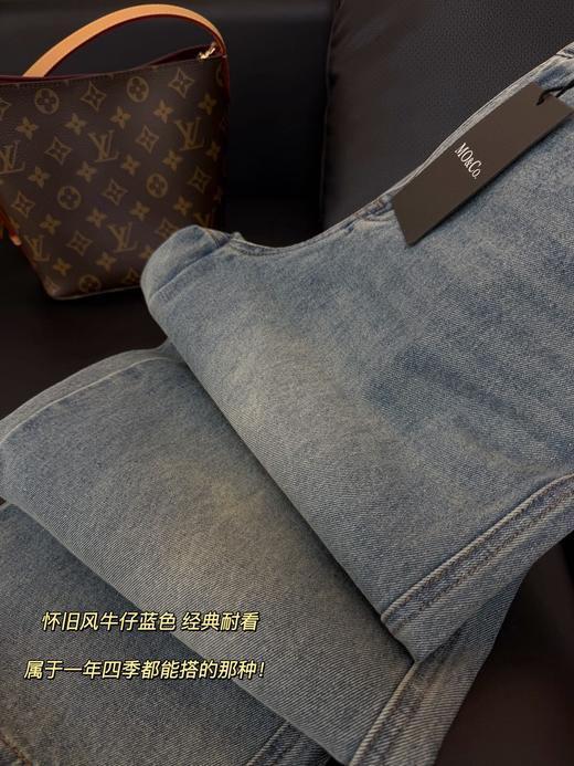 一店k （重工水洗！罕见竹节纹理纯棉牛仔！）这条弯刀裤的设计真的爱死了！好绝的版型！不愧是M0C0的年度神裤！腿型不满意的姐妹闭眼冲！焊在腿上的怀旧风弯刀牛仔裤 商品图13