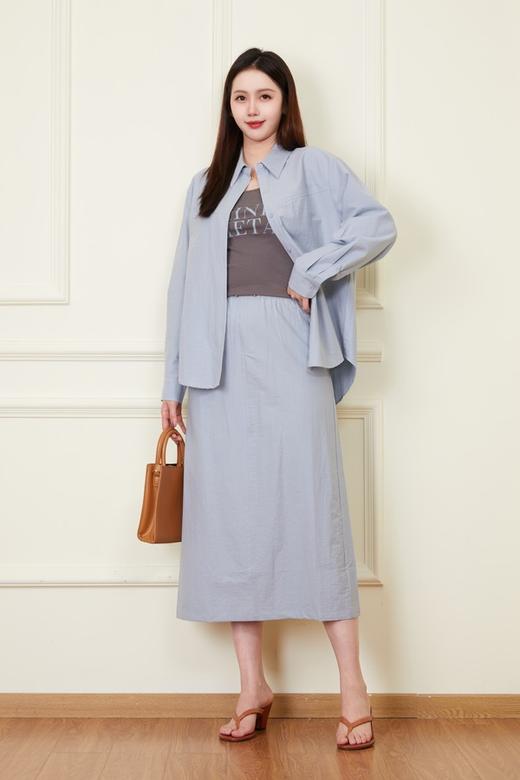 LNNNS 高级感工装风气质衬衫半裙三件套装 22116 商品图2