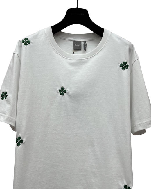 中性款四叶草刺绣短袖T恤ba010 商品图2