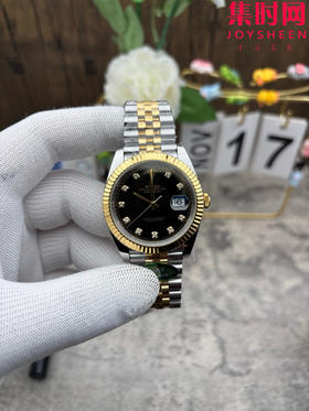 ARF劳力士日志型41mm 间金黑盘钻面 丹东3235机 五珠链 904L钢 男士腕表