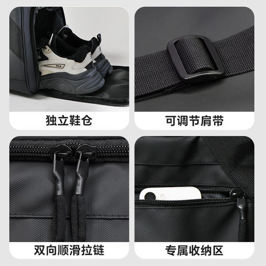 舒华健身包女耐磨游泳收纳斜挎包大容量男防水干湿分离运动包S012 商品图5