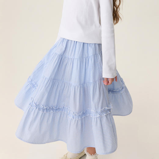 马克珍妮田园少女 女童纯棉荷叶边半裙2026年春装新款560167 商品图2