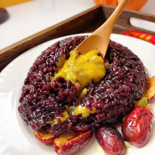 【顺丰发货】黑金紫米流心八宝饭 350g*5碗 米其林大厨私房定制 安佳黄油+禾草灰咸蛋黄+云南紫米等 清香软糯 流心细腻丝滑 好吃不腻 商品图1