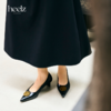 heelz设计师手工鞋履 ｜H小猫跟3D立体字母扣芭蕾鞋 4.5公分 商品缩略图1