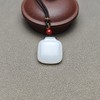 新年特惠！新疆和田玉且末料羊脂玉雅致小方平安牌 126-19 商品缩略图0