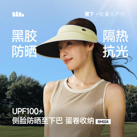 【蕉下精选】蕉下女士侧脸黑胶空顶防晒帽BM02426