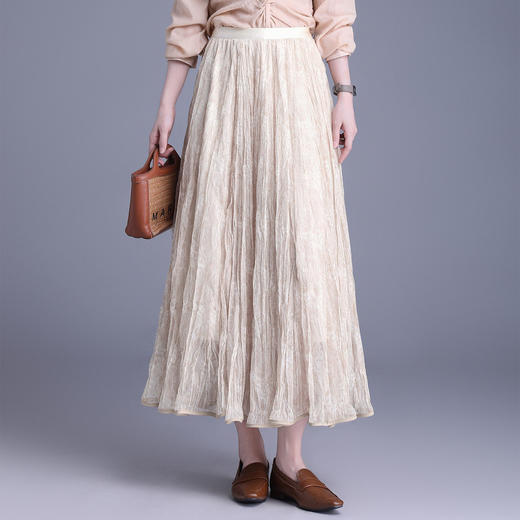 「自」全新升级【铂金会员146/天猫189/差价43】(41914)洛诗琳气质碎花百褶裙2026春季新款显瘦高腰褶皱印花半身裙 商品图0