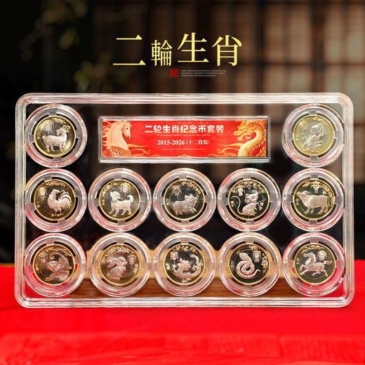 第二轮生肖纪念币大全套！12枚全套！15年羊币~26年马币！ 商品图2