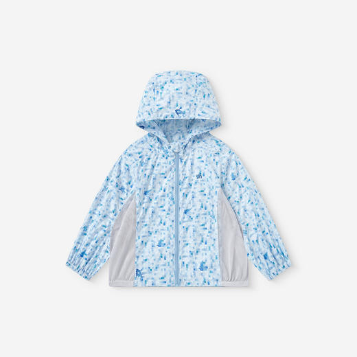 【吸湿速干+凉感防晒】英氏儿童防晒衣男童夏季连帽外套蓝色迷彩防晒外衣户外皮肤衣 商品图4