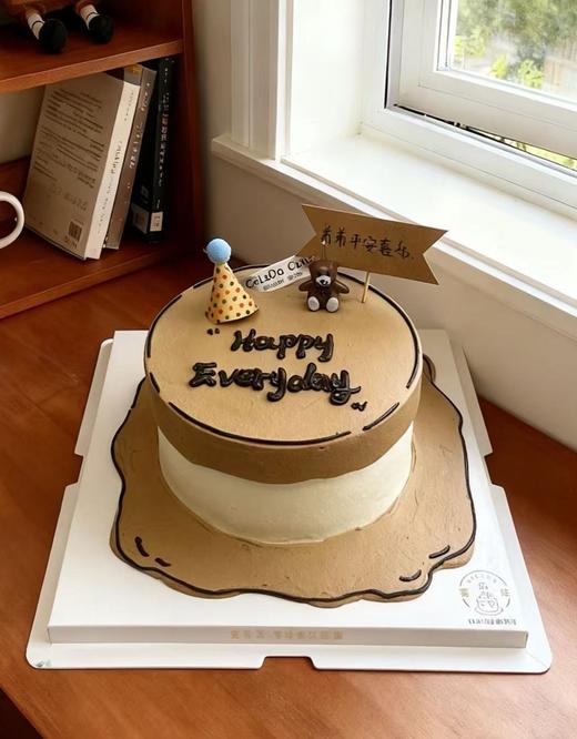 【优品系列】---二次元【棕色小熊】蛋糕 商品图1