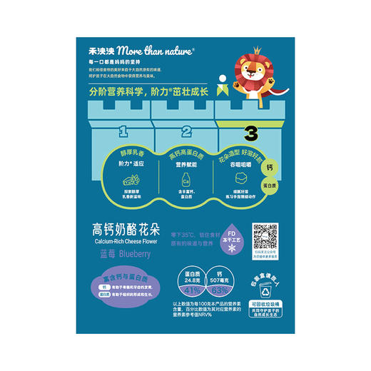 禾泱泱高钙奶酪花朵原味/香蕉味/蓝莓味/草莓味20g（5g*4） 商品图8