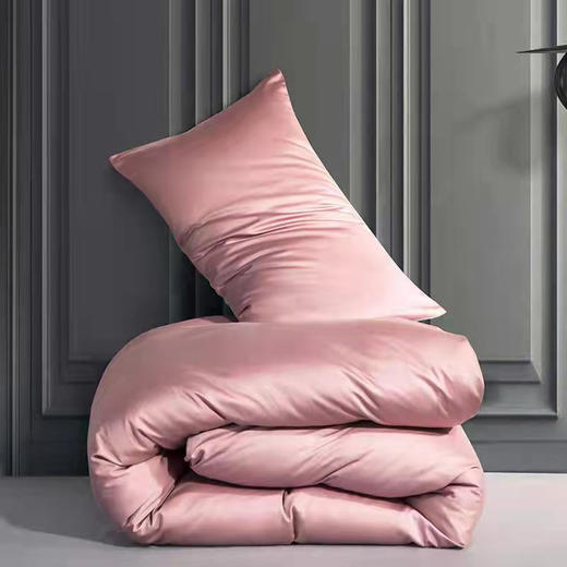 云柔素雅四件套【悠梦嘉居云柔素雅四件套床上用品印花套件双人200*230四件套1.5/1.8床通用纯色风，时尚简约，舒适柔软，紫/绿/粉】 商品图2