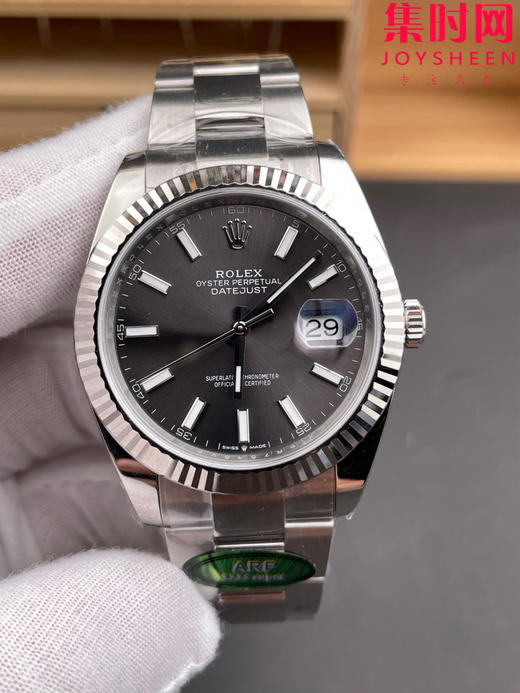 ARF劳力士日志型41mm 水泥灰 灰盘 丹东3235机 板带 三珠链 904L钢 男士腕表 商品图2