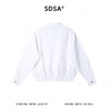 N129SDSA男士春夏新款痞帅男装时尚简约短款纯色长袖衬衫百搭宽松衬衣 商品缩略图5