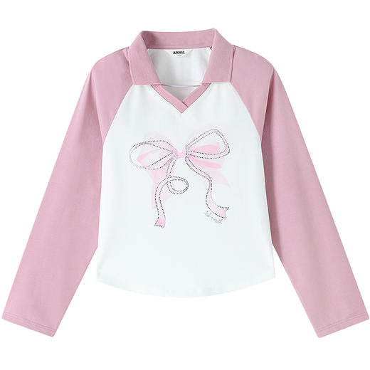 【实体店同款】女童翻领针织衫春季新款安奈儿童装AG611078 商品图6