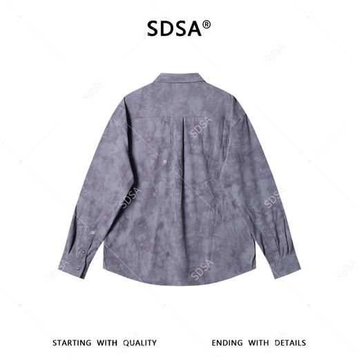 23309SDSA男士春夏新款痞帅男装潮牌扎染肌理感长袖衬衫百搭宽松衬衣 商品图5