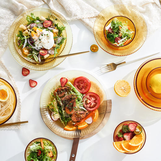 康宁晶彩生活16件组（3.5L晶彩深锅+晶尊饭碗8+小盘2+大盘2+硅胶3件套） 商品图3