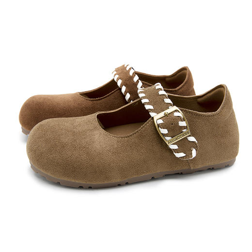 【限时秒杀】西遇内增高勃肯鞋女2026春季新款厚底玛丽珍鞋复古百搭全包单鞋V0166261 商品图4