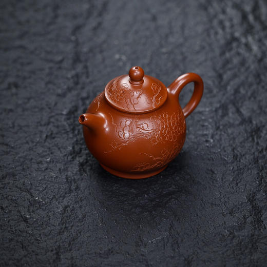 【青山特惠】宜兴 原矿大红袍 潘壶 手工紫砂壶.190cc.李杰 商品图4