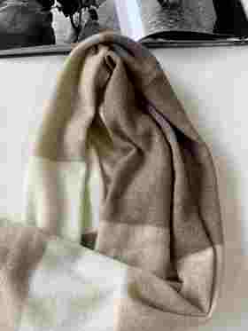 浅咖/咖色/多色100%山羊绒围巾