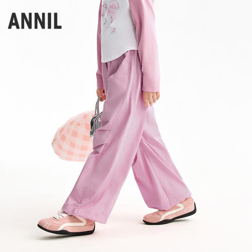 【实体店同款】女童全腰梭织裤春季新款安奈儿童装AG616116 商品图2