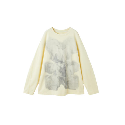 谜底圆领卫衣长袖2026年春季新品大廓形包容小熊印花女261MV0077 商品图4