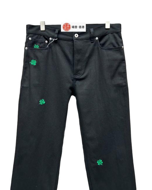 男款四叶草刺绣牛仔裤长裤he010 商品图2