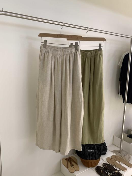 【轻奢推荐】天丝苎麻凉爽透气百搭阔腿裤0950 商品图0