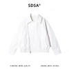 SDSA男士春夏新款痞帅男装时尚纯色褶皱斜拉链翻领夹克外套百搭 商品缩略图1