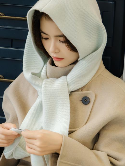 冬日氛围神器 超细美丽诺羊毛连帽围巾ACG1SAF091、ACG1SAF068 商品图11