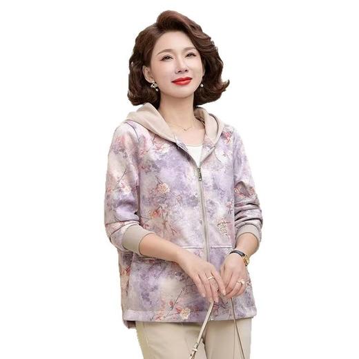 丁摩 连帽印花春秋开衫夹克外套 商品图4