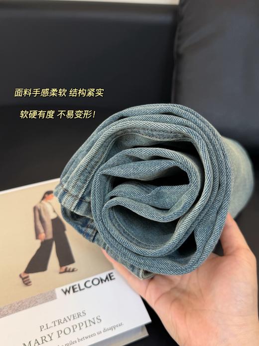 一店k （重工水洗！罕见竹节纹理纯棉牛仔！）这条弯刀裤的设计真的爱死了！好绝的版型！不愧是M0C0的年度神裤！腿型不满意的姐妹闭眼冲！焊在腿上的怀旧风弯刀牛仔裤 商品图12