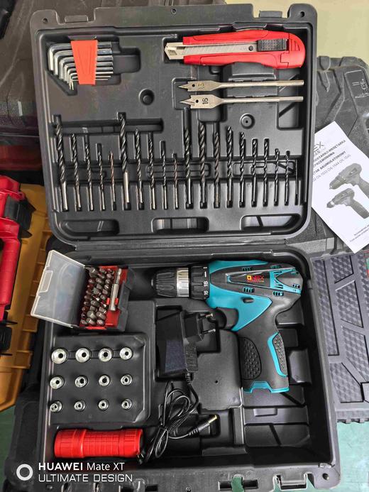 【货号05825】库存处理12V双速锂电钻机头套装工具不含电池手动工具套装钻头批头 商品图7