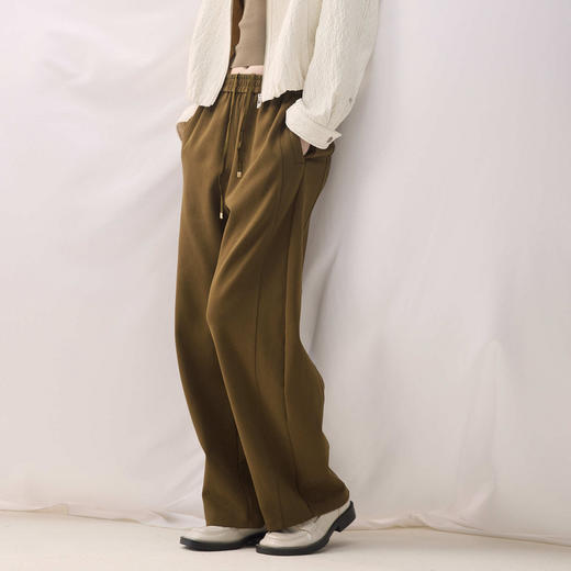 谜底休闲裤长裤2026春季新品松紧腰显瘦显高百搭裤子女261MK0070 商品图1