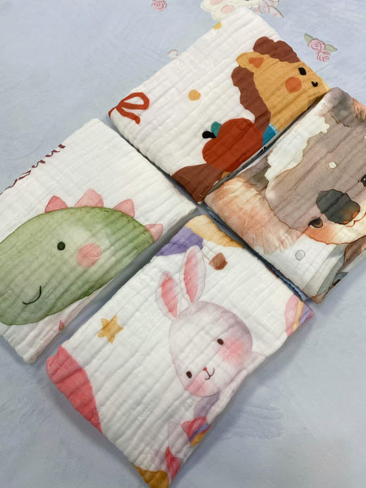 松植屋六层超柔毯 110*110cm A类母婴级，空调毯子 ，午睡毯，洗澡浴巾，质感超级柔软 商品图4