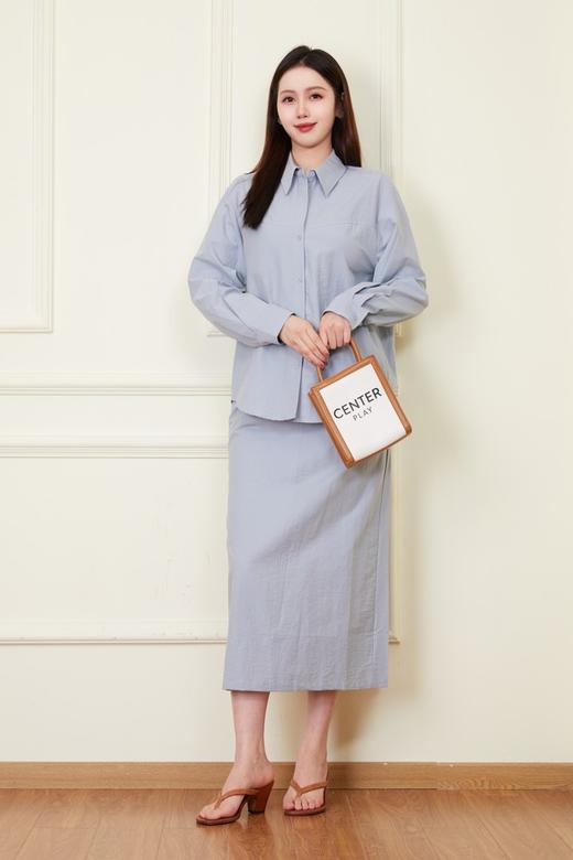 LNNNS 高级感工装风气质衬衫半裙三件套装 22116 商品图1